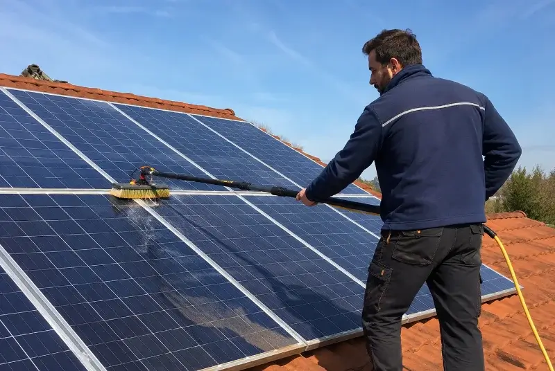 Nettoyage et entretien de panneaux solaires à Barbazan